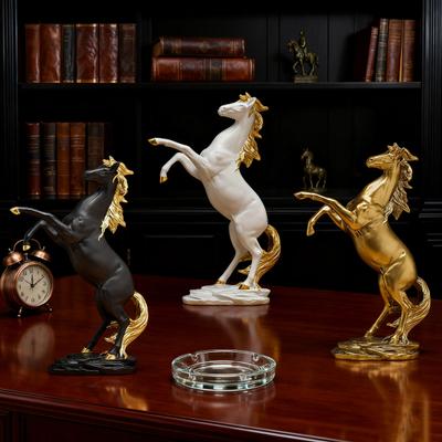Yousheng Künstlerische Pferdefigur Miniatur Simulation Pony Statue Harz Tierskulptur Heim Büro Schreibtisch Dekoration Ornament