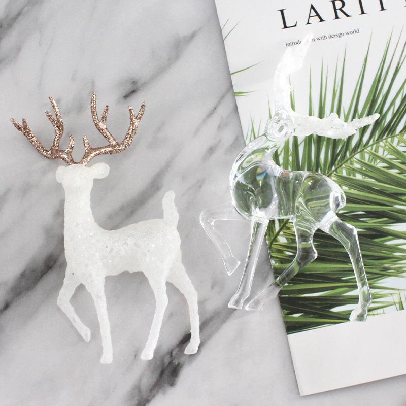 Glitter Reindeer Cake Toppers for Christmas & Birthday Decoration