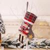 Medium Plaid Christmas Stocking Ornament for Kids' Holiday Candy, Tree Decoration, Home Decor