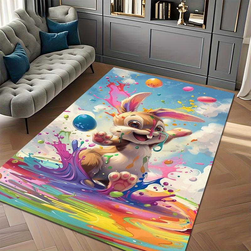 

Happy Easter Bedroom Carpet Area Rug Home Floor Mat Kid Play Mat Living Room Decoration Carpets for Living Room Gift Alfombra 40x60CM