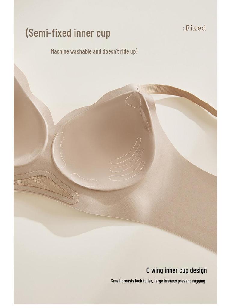 2025 New Style Red Wire-Free Bra: Seamless Underwear for Large Busts, Enhances Shape, Lifts, Controls Side Bulge, Anti-Sagging Effect