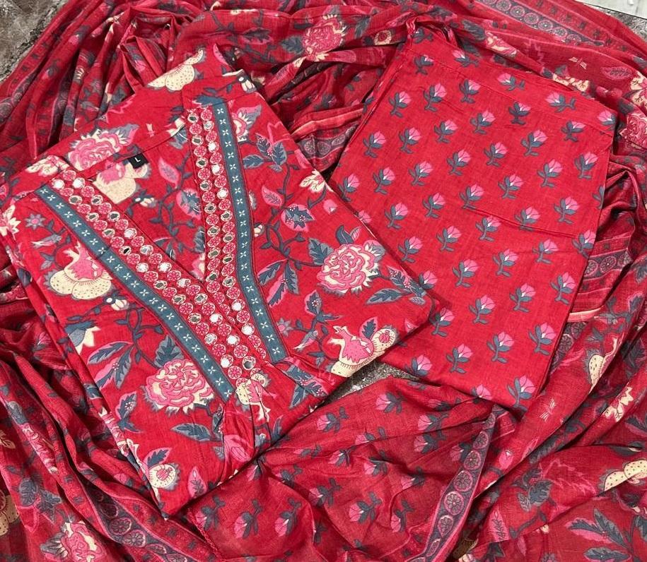 Indian Women Designer A-line Kurta Pant Dupatta Set Party Wear Top Tunic Salwar Suit Kurti