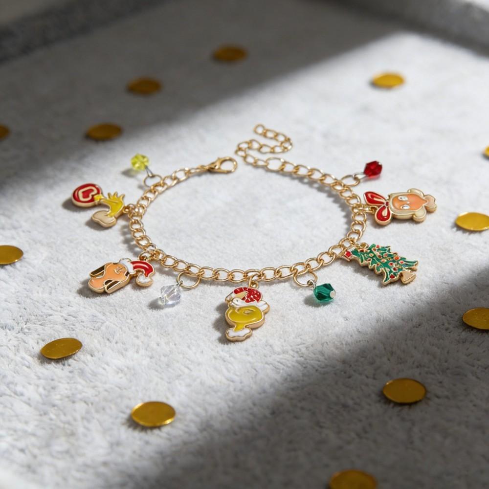 Christmas Chain Bracelet With Cartoon Characters For Holiday Party Gift And Festive Decor