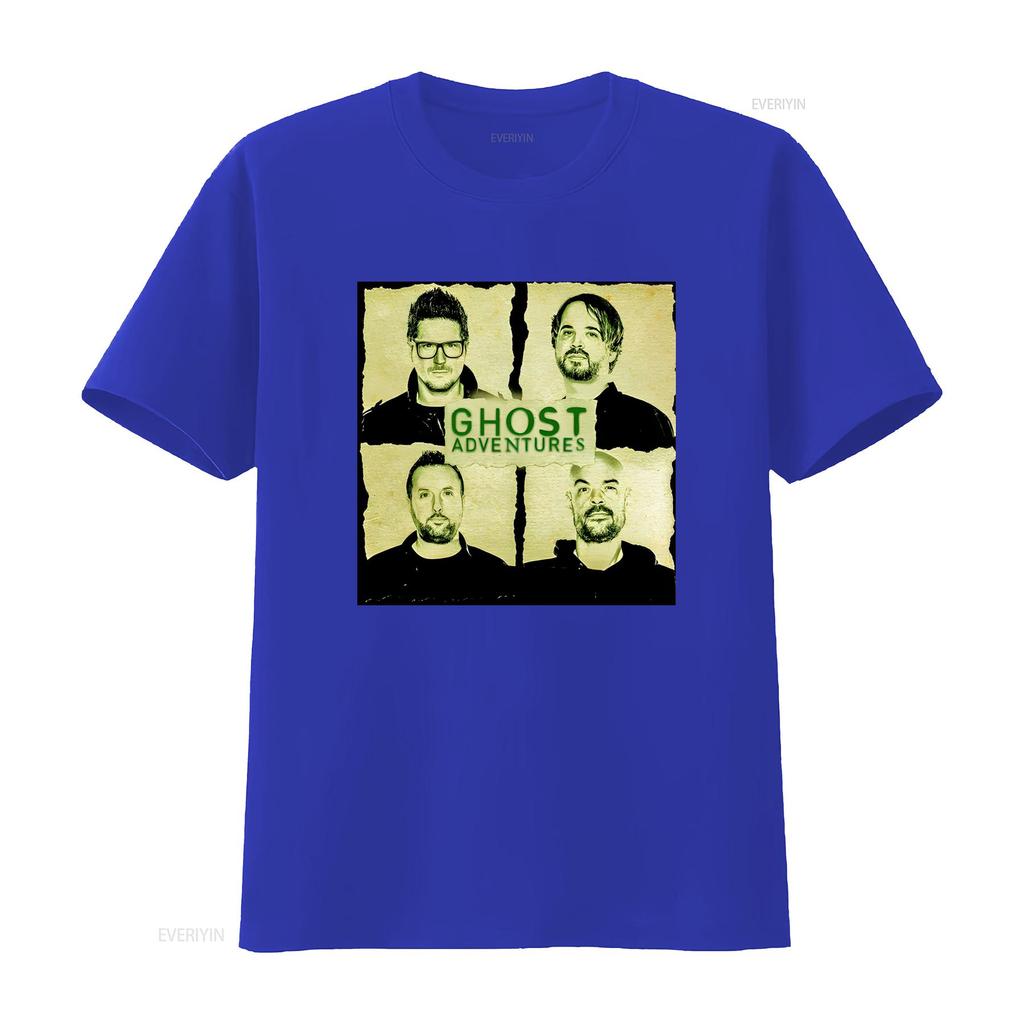 Vintage Ghost Adventures Paranormal Tv Show Print Casual T Shirt Vintage Top For Everyday Wear Slightly Stretched