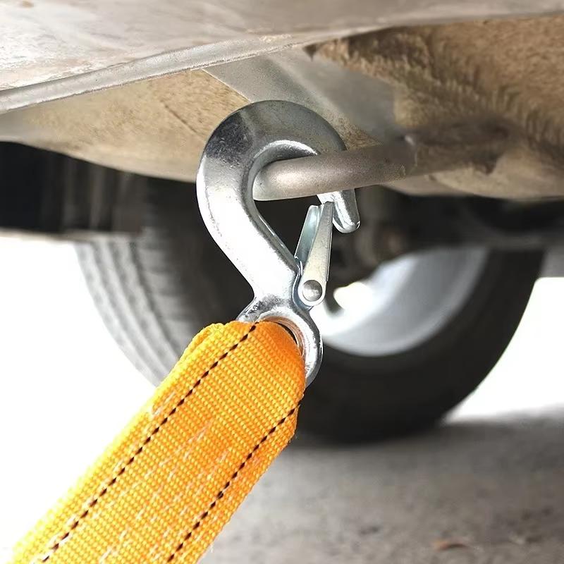 1 Pcs 3M/4M Heavy Duty Car Tow Rope 3Ton/5Ton Towing Cable with Hooks Van Emergency Road Recovery Practical Auto Accessories
