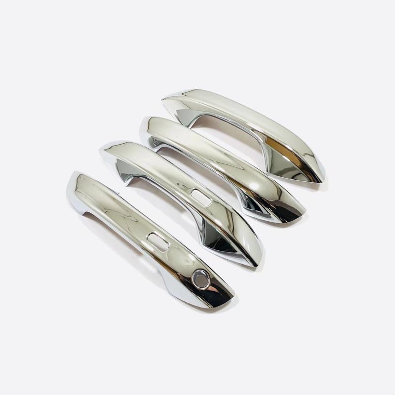 For Seat Leon FR MK4  LHD Carbon Fiber Color Door Handle Cover ABS Decoration Protector Chrome Trim With 2 Smart Set