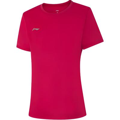 Comfortable Sports T-Shirt Quick-Drying Breathable Versatile Short Sleeve Women Tops Bull-Red ATSU840-4