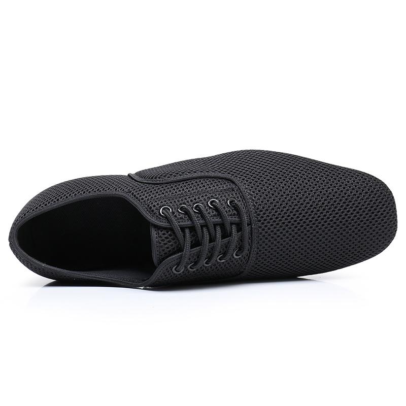 Herren Jungen Latin Modern Tango Tanzschuhe Mesh Atmungsaktiv Niedriger Absatz Rutschfeste Trainingstanzschuhe