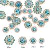 Størrelse Dobbelt Lag Blomst Blandet 100 stk Fargerik Solsikke Skive Bor Spenne Krystall Håndsøm Bor DIY Smykketilbehør Rhinestone Sy på Perler