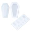 3Pcs Halloween Silicone Mold Skeleton Coffin Shape Wide Application Resilient Halloween Fondant Molds