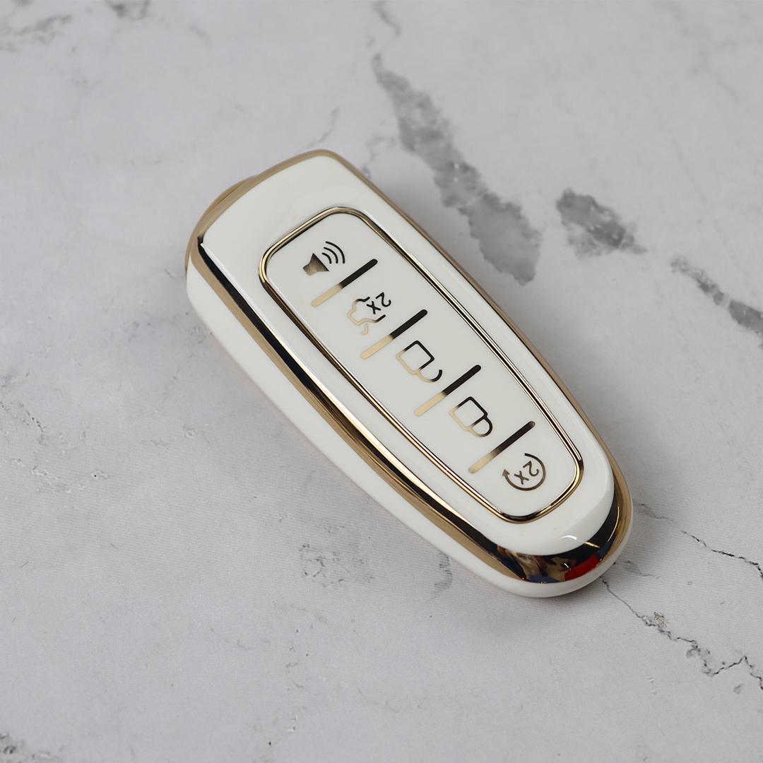 

5 Buttons Car Smart Remote Key Cover Shell Fob Case Keychain For Ford Expedition Explorer Focus Taurus Flex C-Max Edge Escape