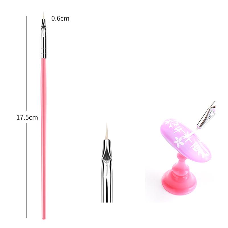 15Pcs Dotting Pen  Handle Nail Diy Art Uv Gel Nail Brush Acrylic Brushes