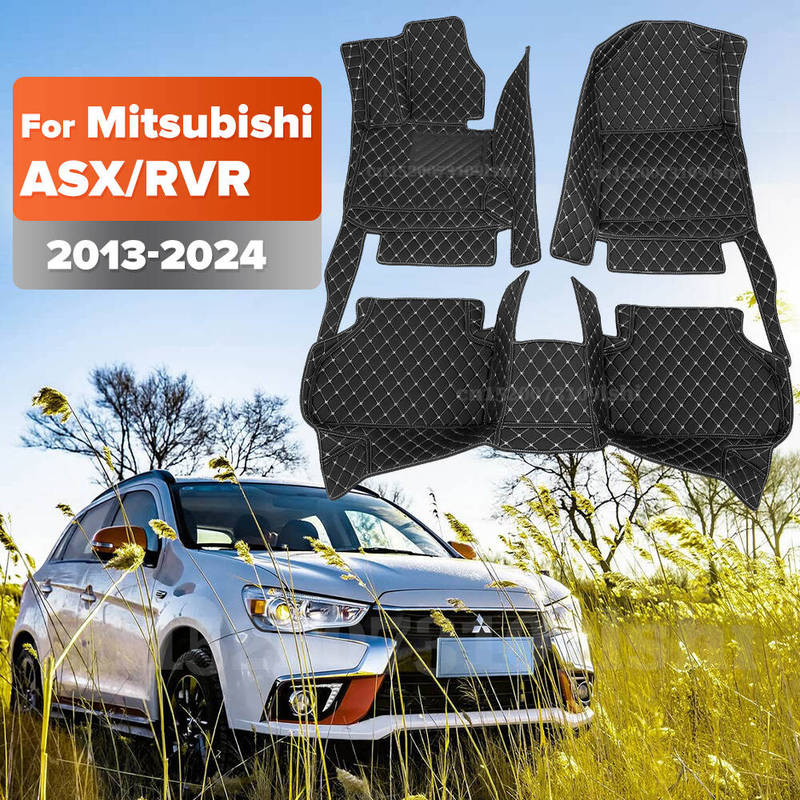 Car Floor Mats For Mitsubishi ASX/RVR 2013-2024 23 22 21 20 19 18 17 16 Auto Foot Pads Carpet Cover Interior Accessories