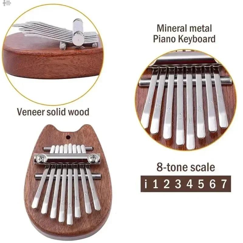 8 Key Mini Wood Kalimba High Quality Exquisite Finger Thumb Piano Marimba Musical Good Accessories Pendant Gift Home Decor