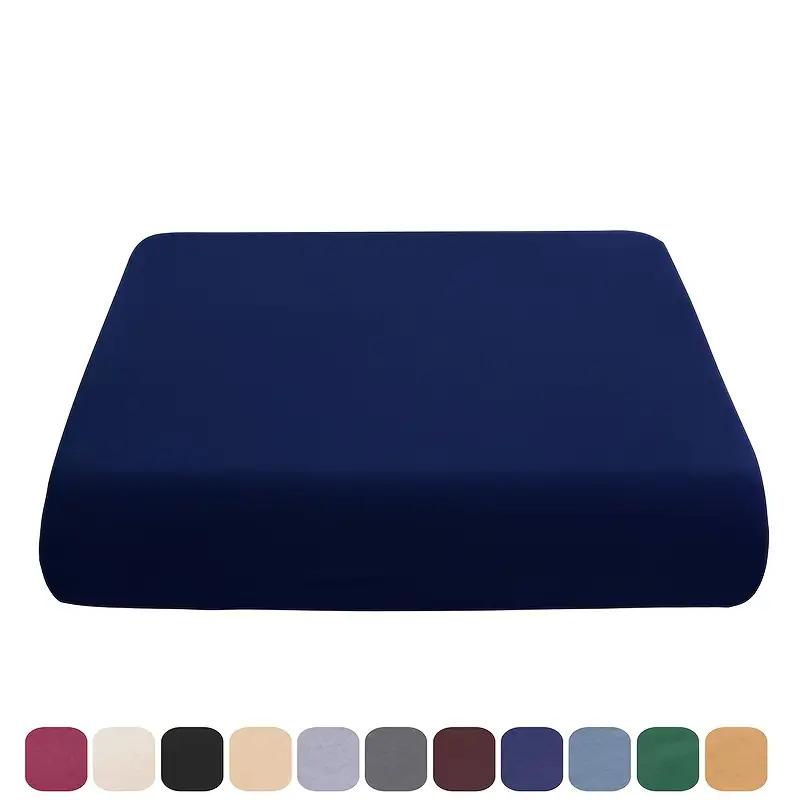 1pc Spandex Cushion Cover Solid Color Elastic Sofa Cover Pet-friendly Couch Protective Case Furniture Protector for Living Room