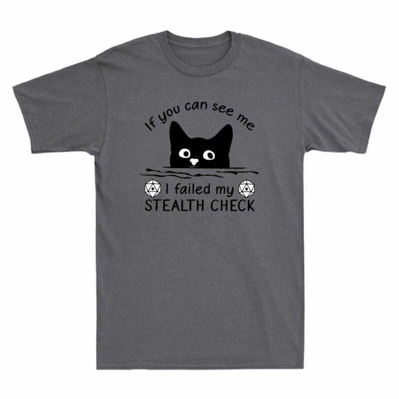 Black Lover My See If Cat Funny Stealth Tshirt Failed Shirt Check Me You Cats I S