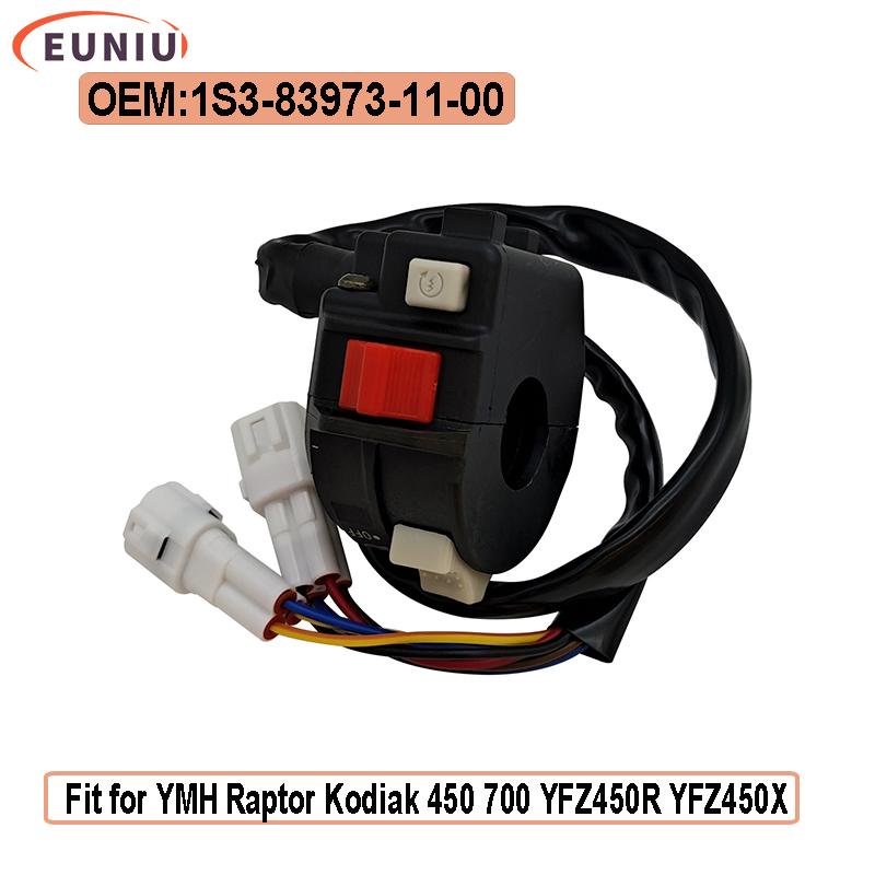 Left Handlebar Switch Control Engine Start Run Off Headlight for YMH Raptor Kodiak 450 700 YFZ450R YFZ450X 1S3-83973-11-00