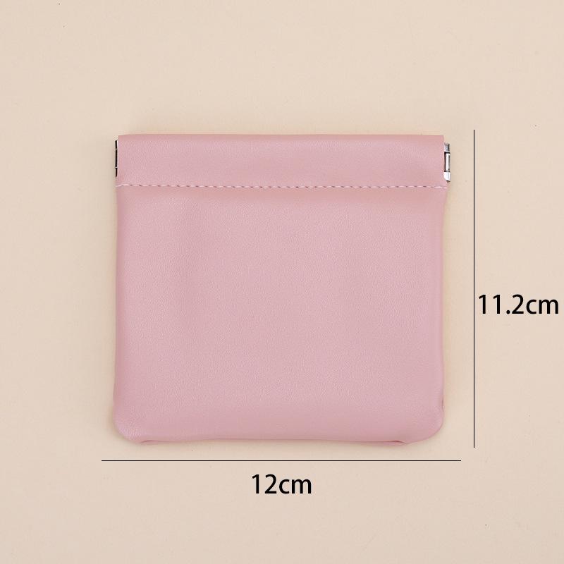 2025 Mini PU Leather Snap-Closure Coin Purse - Waterproof & Portable