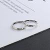 Frosted Retro Morning And Evening Couple Ring Simple Valentine'S Day Gift Open Star And Moon Ring Ring