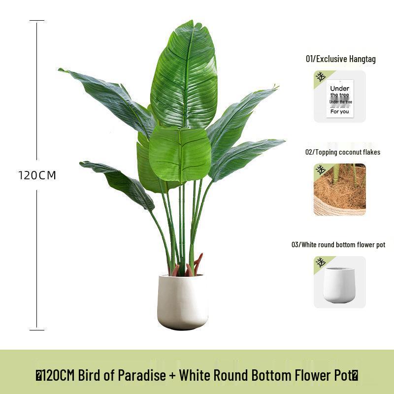 Bird of Paradise Indoor Artificial Floor Plant - Luxurious Bionic Greenery Decor for Living Room