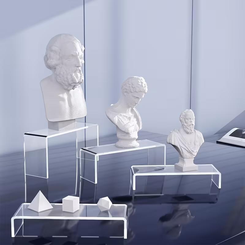 1Set Acrylic Display Stand Multifunctional Transparently Mini Model Storage Rack for Perfume Doll Jewelry Decor Organzier