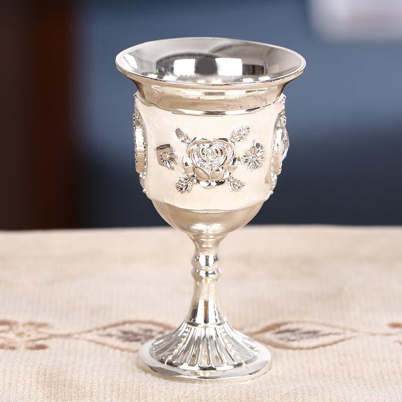 LISM Handmade Wooden Rose Pattern Spirits Cups, Set of 2