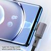 Multiple Length Braided Type C Cable Supports PD240W Super Fast Charging And Angled Plug Detail For Easy Use