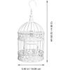 Wedding Decor Bird Cage White Metal Vintage Bird Cage European-Style Decor Birdcage Wedding Decoration Adorn, 12.59x5.51x5.51 Inches