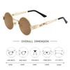 Kursan Round Sunglasses Women Men Hippie Glasses Retro Metal Frame Sunglasses UV 400 Gold M Protection, Frame/Brown. ,