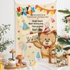 Newins Birthday Cake Velvet Wall Hanging for Dorm or Bedroom