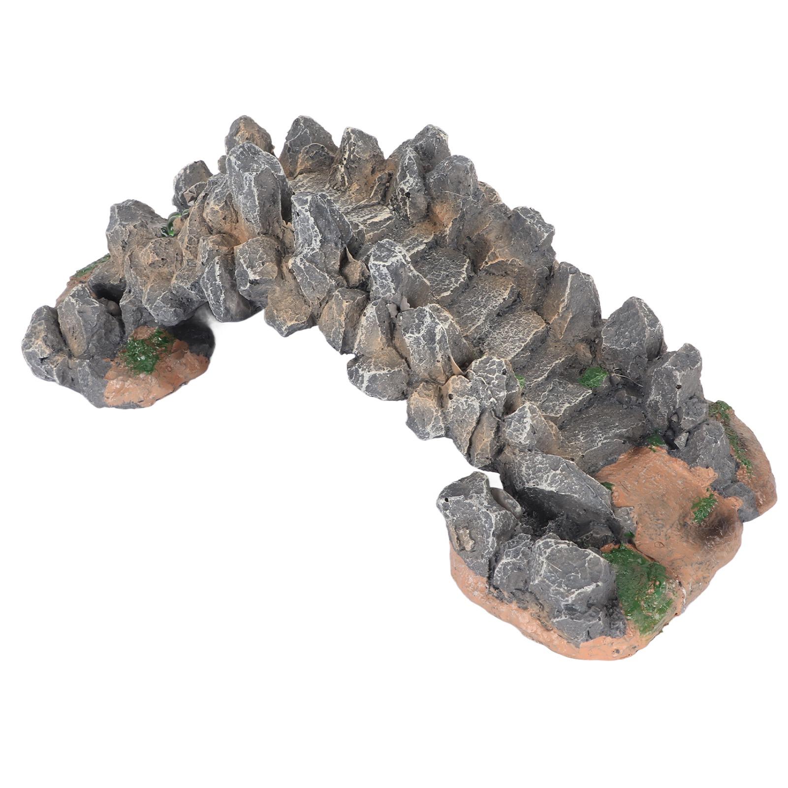 Aquarium Arch Bridge Ornament Resin Simulation Decoration Fish Tank Bridge Ornaments for Landscaping
