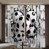 2 Pcs Football print curtains,suitable for bedroom,living room kitchen decoration,home decoration,window decoration