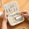 Compact Jewelry Storage Box with Multiple Compartments for Rings, Earrings, and Necklaces - Stylish