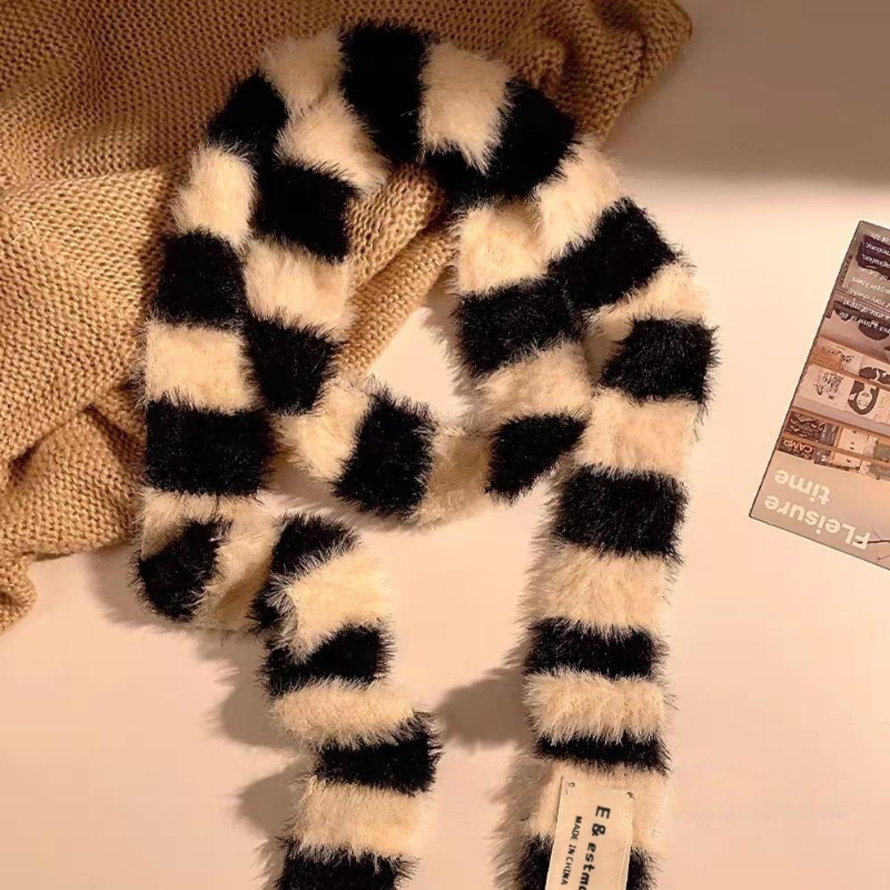 Knitted Women Long Scarves Warm Neck Neck Scarves Y2K Girl Stripe Scarf  Autumn Winter