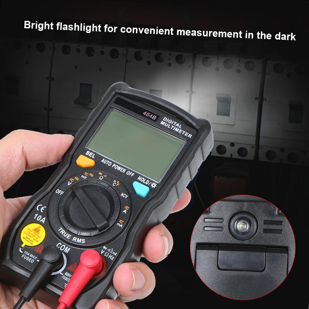 Handheld Digital Multimeter RM404B Multifunction Mini Multi Meter AC DC Voltage Transistor Tester Ammeter Temperature