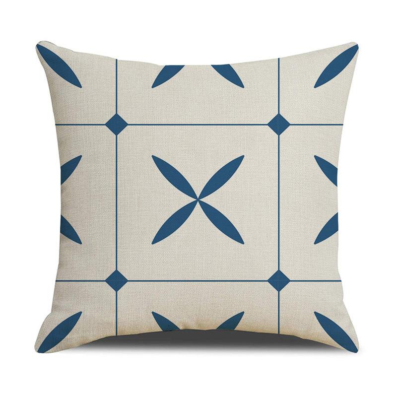 Nordic Geometric Mandala Linen Pillow Cover Digital Printing Car Sofa Bed Cushion Cushion Pillow Cover Home