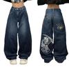 JNCO Streetwear Y2K Hip Hop Εκτύπωση Φαρδύ Πόδι Τζιν Δένετσο Ανδρικό Γυναικείο Φθινόπωρο Casual