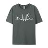 Funny Volleyball Heartbeat Volleyball Printed Newest Printed On T Shirt Cotton Adult T Shirt 3d Printed Tee Shirt