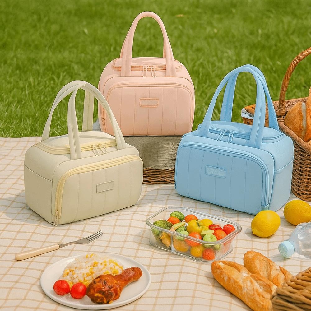 Insulated Design Insulated Lunch Bag Multip-Pocket Food Storage Handbag Picnic Bag  Daily Commute