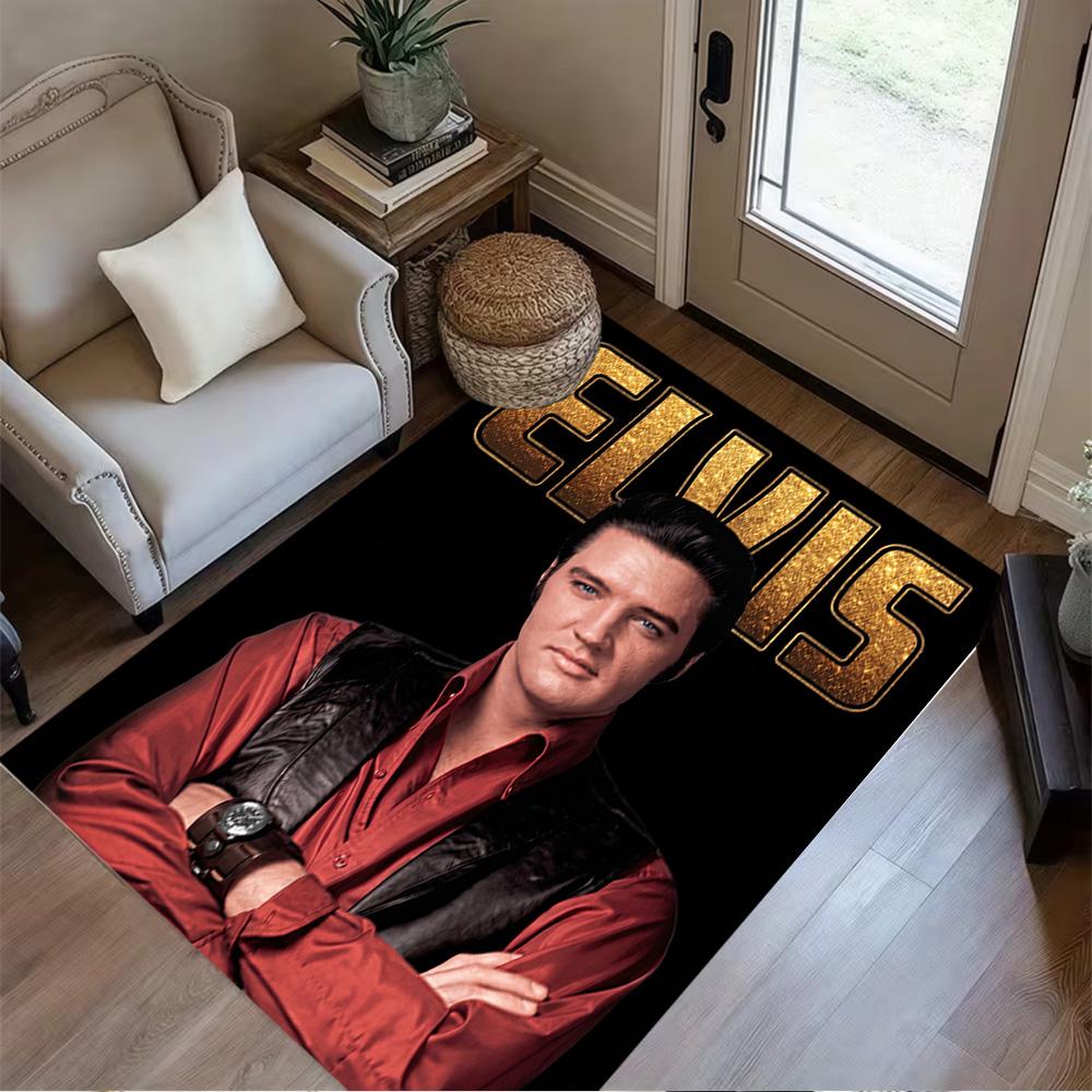 Elvis Presley Legend Area Rug Design for Study room Dormitory Game Room Outdoor Antislip Carpet Anime Office Decor Wedding Party Gift