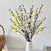 10pcs Artificial Flowers Chimonanthus Fragrans Branch Home Decorative Simulated Flower Yellow Plum Blossom Wedding Decoration