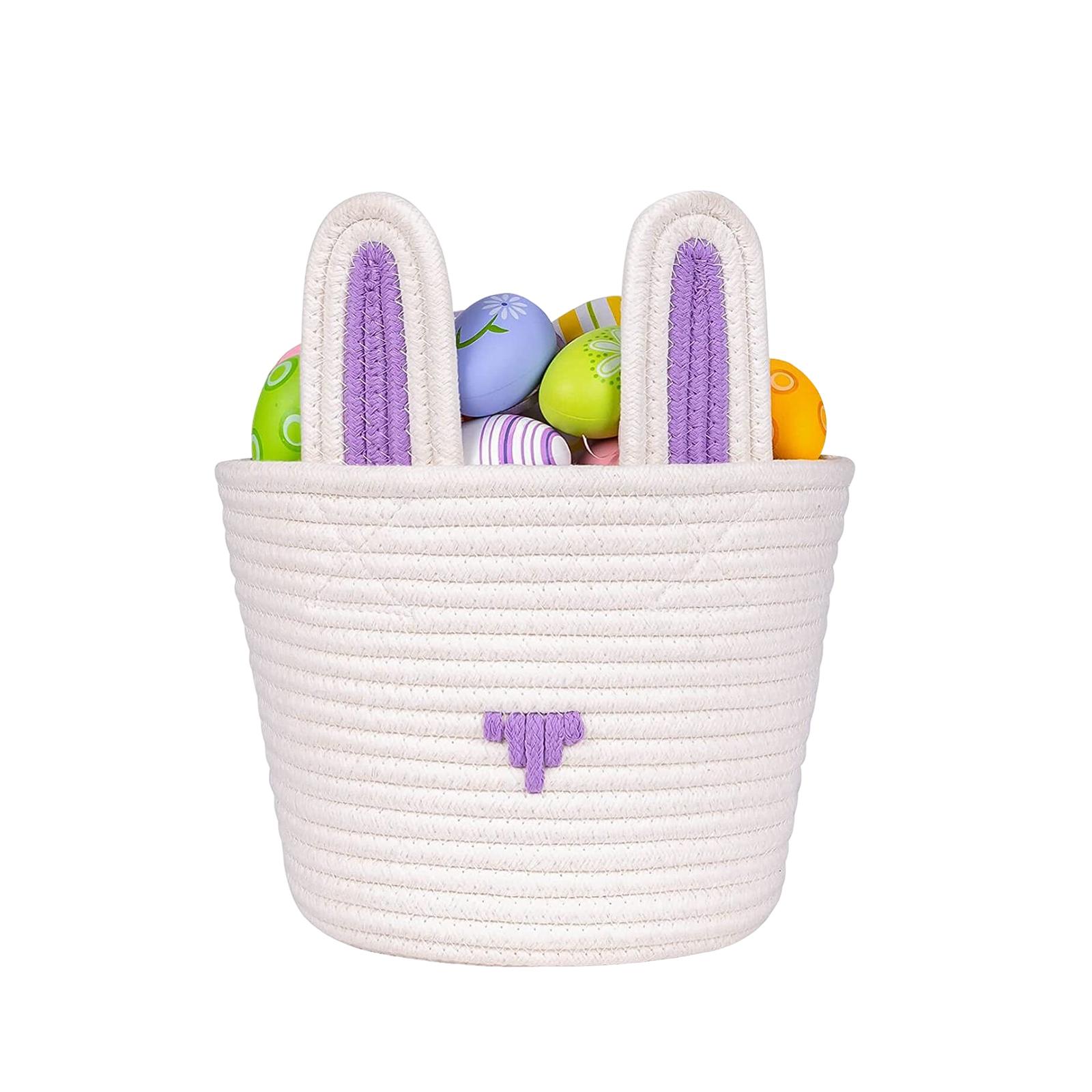 

Easter Baskets Easter Egg Hunting Baskets For Kids, Cute Bunny Gift Basket For Baby Easter Decorations Party Supplies One Size
