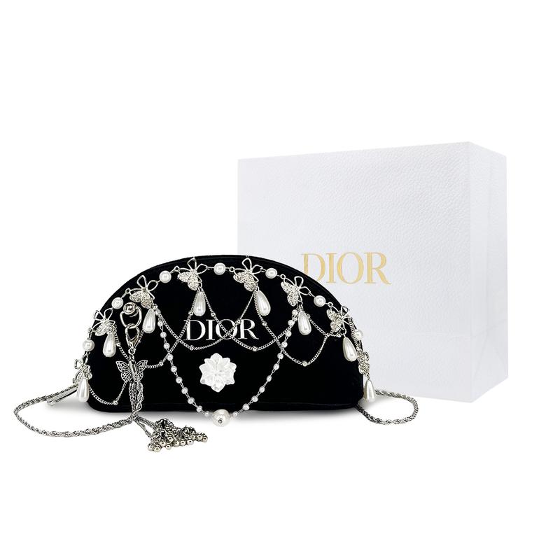 

DIOR Bag [Customized Cosmetic Bag] Velvet Butterfly Nocturne Glitter Cat Special Gift Box Companion Butterfly Accessories Black velvet-brand exclusive чёрный