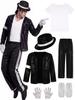 Michael Jackson Pailletten Kostuum Mannen Podium Optreden Cosplay Outfit Disco Feest Zilver