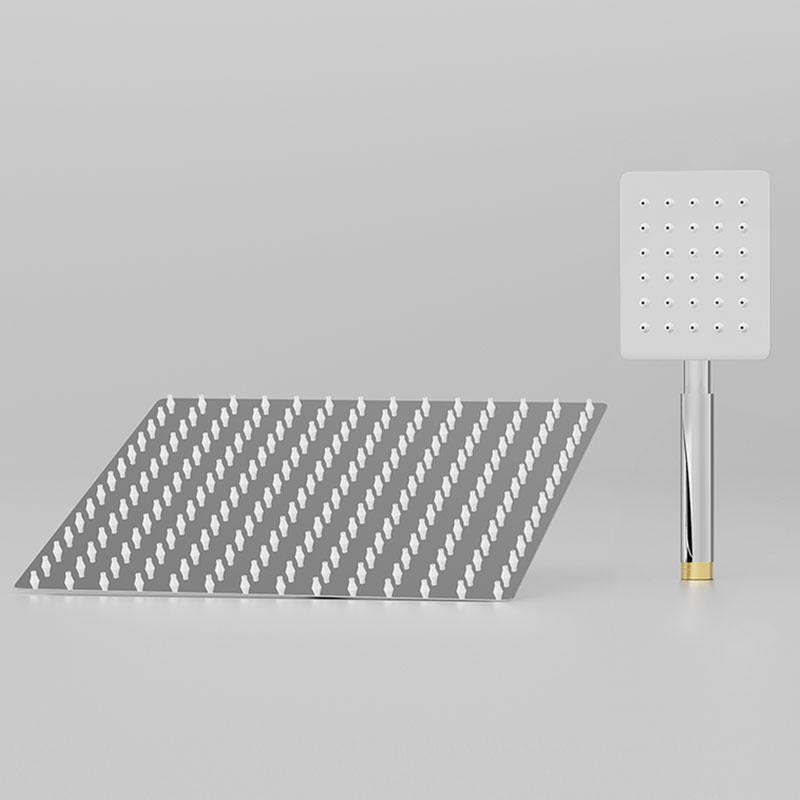 10-Zoll-Regenduschenköpfe Quadratischer Duschkopf aus Edelstahl Ultradünner Wasserfall-Duschkopf Druckduschkopf