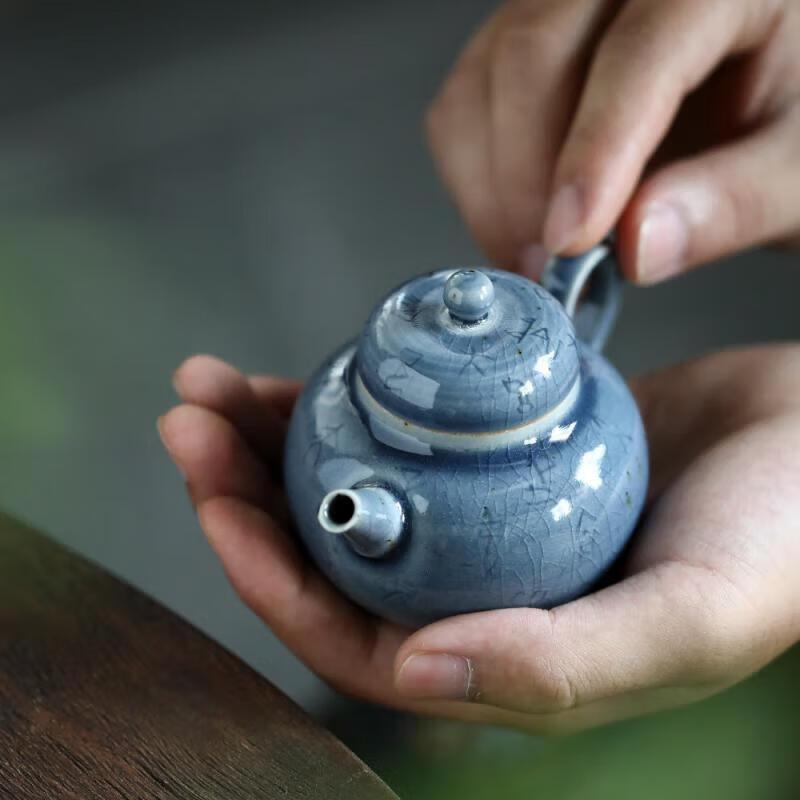 Handmade Purple Jade Oracle Bone Inscription Teapot