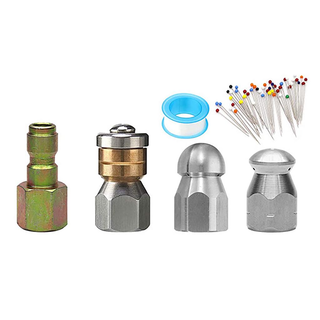 15 Meter Kanalspülset M22?14-Zoll-Abflussreinigerschlauch, Hochdruck-Spülschlauch-Düsen-Kit