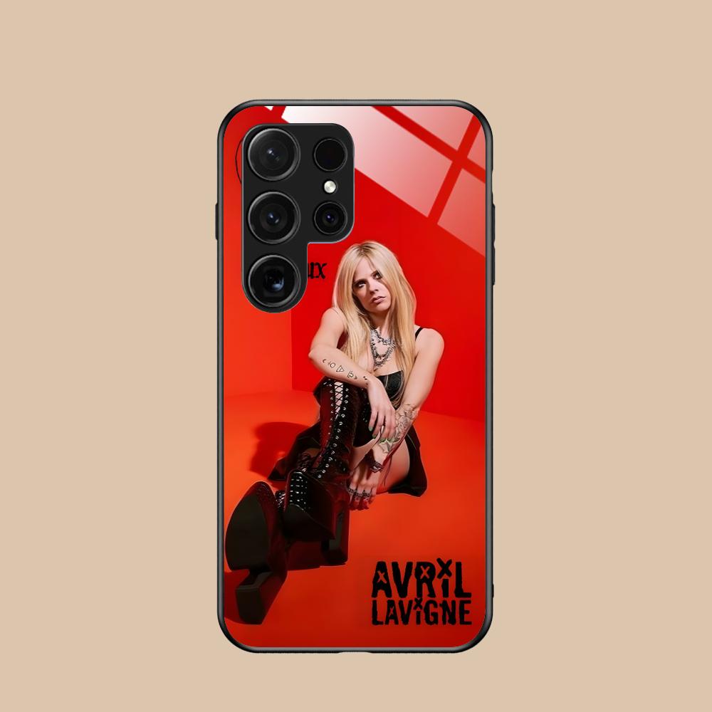 Avril Lavigne Glass Mobile Phone Case for Samsung Galaxy A56 55 54 53 52 51 36 35 34 23 16 15 5G Colorful Cover