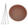 Bird Bath Hanging Bird Feeder Round Plastic Hanging Bird Feeder Tray Outdoor Bird Bath Tray Brown