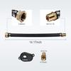 CARMOCAR 6.0L Oil Cooler Flush Kit with Black Aluminum Anodize Adapter replacement for Ford 2003 2004 2005 2006 2007 2008 2009 2010 Diesel